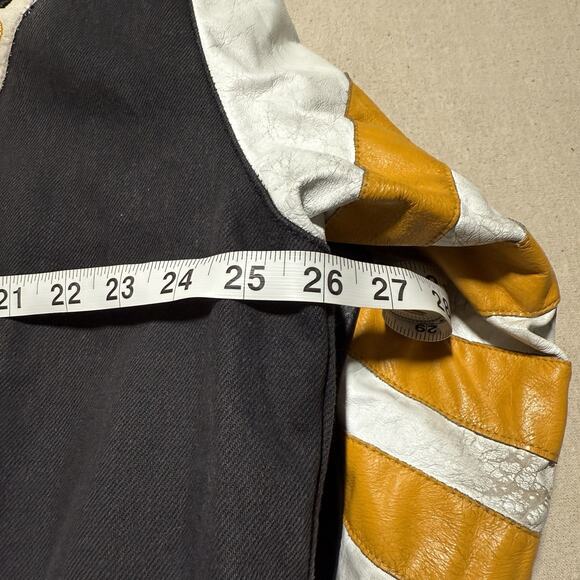 Vintage Jeff Hamilton NHL Pittsburgh Penguins Leather Varsity Jacket Large USA - Picture 12 of 12